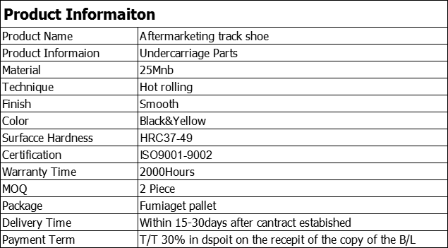 Track shoe information